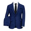 Men's Suits Punk Men Houndstooth Notched Lapel Single Breasted Luxury Classic Casual Prom Party Two Piece Jacket Pants Slim FIt 2023