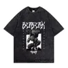 Męskie koszulki anime T Shirt Summer Berserk T koszule jelit zmytowane retro koszulka z krótkim rękawem Griffith Streetwear T-shirts Casca Gorentse T-shirt 230725