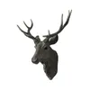 Decorative Objects Figurines Faux Deer Head Taxidermy Animal Wall Decor Handmade Farmhouse Resin Home Decoration Accessories Modern for 230725