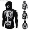 Heren hoodies Sweatshirts Heren stretch fitness ninjapak heren Hoodie lange mouw gezichtsmasker sport fietskleding Hoodie harajuku kleding Z230726