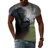 Мужские рубашки Summer Men Men Tshirt 3D Cool Monkey Print Fase Fashion негабаритная рубашка хип-хоп топы