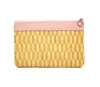 DHL100pcs Cosmetic Bags Women Weave Color Patchwork Large Capacity Makeup Bag Blue Pink