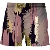 Shorts Masculino Impresso em 3D Arte Grafite Verão Casual Praia Calças Curtas Hip Hop Moda Calção de Banho Surf