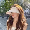 Wide Brim Hats Large Beach Women Sun Cotton Any-matching Outdoor Breathable PVC Fashion Solid Color Sunscreen Caps Protection