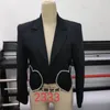 Kvinnors kostymer 2023 Blazer Fashion Luxury Diamonds Love Pocket Midi Length Sacka Jacket Camisole 3st Set Y3632