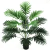 Decorative Flowers Large Artificial Palm Tree Tropical Plants Branches Scattered Tail Green Banana Fake Leaves Home Garden Room Office Decor