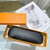 Pencil Pouch Designer Colored Leather Zipper Pencil Case Coated Canvas Pencils Box Purse Wallets