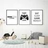 Zone de jeu toile peinture drôle jeu citation affiches mur Art photo pour enfants garçons Gamer salle salle de jeux décoration w06