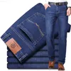 Mäns jeans hösten/vinter jeans män märke klassiska denim byxor/superstorlek butik multicolor affärsmode rak ben byxor 230316 l230726