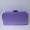 Evening Bags Large Size Silk Satin Box Clutches and Clutch for Women Violet Purple Burgundy Red Green 230725