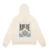 Designer Rhudes Hoodie Hommes Femmes Hoodie Rhudes Sweat À Capuche Sweat Felpa Uomo Niche Marque De Mode Sudadera Automne Hiver À Manches Longues Cou Pull Bas