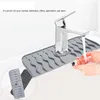 Kitchen Faucets 1 Piece Silicone Faucet Mat Water Ripples Catcher Dark Grey