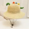 Casquettes Chapeaux Été Bébé Chapeau De Soleil pour Garçons Filles Dessin Animé Dinosaure Grenouille Dentelle Paille Enfants Chapeau De Soleil Enfants Voyage Vacances Panama Chapeau 230725