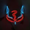 Party Dance Performance Sexy Fox Mask Costume Dance Neon EL Mask LED Luminous For Halloween Christmas FY9699 JY26