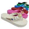 Marke Hausschuhe EVA Dicke Sohlen Flip-Flops Strass Modische Strand Hausschuhe Casual frauen G Sandais