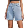 Women's Shorts 2023 Summer Denim High Waisted Short Loose Jeans Long Woman Ragged For Women Femme