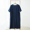 Women's Sleepwear Woman's Nightgown Air Layer Autumn Robe Short Sleeve Zipper Long Nightdress Pocket Oversized 4XL 125KG