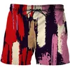 Shorts Masculino Impresso em 3D Arte Grafite Verão Casual Praia Calças Curtas Hip Hop Moda Calção de Banho Surf