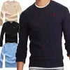 Hommes chandails hommes coton automne hiver Pull couleur unie pull col rond cheval décontracté mode Pull mince mâle hauts