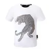 PLEIN BEAR T-SHIRT Hommes Designer T-shirts Marque Vêtements Strass PP Crânes Hommes T-SHIRT COL ROND SS SKULL Hip Hop Tshirt Top Tees 16537