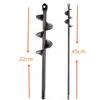 Professionella borrbitar 22 45 cm Garden Planter Spiral Bit Flower Bulb Hex Shaft Auger Yard Garding Bedding Planting Post Hole Di339B