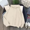 Women's Hoodies Knitted Women Cute Sweatshirt Kawaii Long Sleeve Hoodie Cotton Pullover Tops For Teen Womens X Large