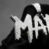 Iced Out Hip Hop Vvs Moissnaite Diamond Custom Letter Name Название подвесное ожерелье