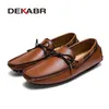 Elbise Ayakkabı DeKabr Loafers Erkekler Bahar Clasicc Vintage Comfy Düz Moccasin Moda Slipon Boat Sıradan 230726