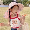 CAPS HATS BARN SUN HAT JUSTERABLE - Outdoor Toddler Swim Beach Pool Hat Kids Upf 50 Wide Brim Chin Strap Summer Play Hat 230725