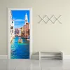 Sculptures Seaside Scenery 3d Pvc Selfadhesive Door Sticker Sea Beach Mural Poster Home Decoration Decal Porch Natural Landscape Wallpaper