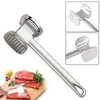 Utensili per pollame a base di carne Lega di alluminio Acciaio inossidabile Doppi lati Knock Inteneritori Martello Maiale Bistecca di manzo Cucina sfusa 230726