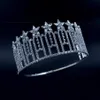 Pageant Crown Stars Miss Beauty Contest High Quanlity Rhinestone Tiaras Bridal Wedding Hårtillbehör Justerbart pannband MO230216M