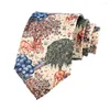 BOW TIES Groom Mens Necktie Groomsman Anilmals Trees 인쇄 넥 사우스 폴리 에스테르 Ascot 웨딩 파티