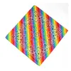 Bandanas Colorf Rainbow Fresh Cotton Kerchiefs Red Orange Yellow Green Blue Purple 6 Colors Striped Printed Square Scarf Magic Drop De Dhcbs