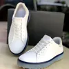 Klädskor män S golfmärke högklassiga lädervattentäta icke -glidgummisulor utomhussporter som kör sneakers 230725