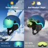 Taktik Kasklar Enzodat Kayak Kar Kaseti Entegre Goggles Kalkanı 2 İçinde 1 Snowboard ve Çıkarılabilir Maske Maliyeti Gece Görme Lens 230725