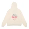 Designer Rhudes Sweat à capuche Hommes Femmes Sweat à capuche Sweat à capuche Felpa Uomo Niche Marque de mode Sudadera Automne Hiver Manches longues Pull Bas