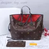 Kobiety luksusowy projektantka torba o wysokiej pojemności torby zakupowe 2PCS/zestaw z portfelem skórzaną szachownicę torebki torebki kwiatowe