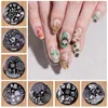 Aufkleber Abziehbilder Hehe62-71 est Designs 10 Stück Nail Art Stamping Nagellack Stempel Stamping Maniküre Bildplatten Stempelplatte Konad *** *** 230726