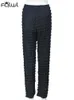 Kadın Pantolon Capris FQLWL Yaz Sokak Giyim Pembe Pantolon Y2K Siyah yüksek bel pantolonlu kadınlar için ince eşofmanlı kadın 230812
