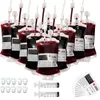 Other Event Party Supplies 20 Pack Blood Bags for Drink Halloween IV Bag Reusable Juice Drink Pouches Container Vampire/Hospital Theme Party Prop Nurse Day 230726