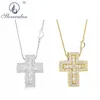 Strands Strings Slovecabin 925 Sterling Silver Italie Luxulry Double Cross Move D Lettre Chaîne Belle Epoque Zircon Pendentif Collier Bijoux 230726