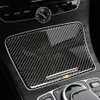 Kolfiber Interiör Cup Holder Panel Cover Trim Car Sticker för Mercedes C Class W205 C180 C200 GLC Accessories2674