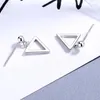 Brincos pendentes prata 925 hiphop/rock drop para mulheres triângulo simples joias de casamento presente