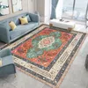 Tapis Style Ethnique Chambre Tapis Persan Américain Vintage Tapis Grande Surface Espace de Vie Décoration Tapis Garde-Robe Salon Tapis Lavable 230726