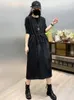 Casual Kleider 2023 Frühling Sommer Koreanische Mode Tank Denim Frau Kleid Vestidos Lose Plus Größe Taille Kordelzug Jeans Für Frauen
