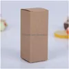 Förpackningslådor Brown Paper Box Lipstick per kosmetisk nagellack Presentförpackning för födelsedagsflaskfodral Drop Delivery Office School B Ota5i