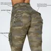 Dameslegging SUKE Camouflagelegging Dames Fitnesslegging Workout Oefeningen met zakken Sexy push-ups Stretch slanke legging 230726