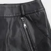 Women's Shorts 2023 High Waist Thin Package Hip Skirt Korean Slim Large Size PU Leather Shirt DK323