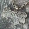 Hip Hop Men smycken S925 Silver Emerald Cut Diamond Custom Iced Out Hip Hop VVS Moissanite Pendant